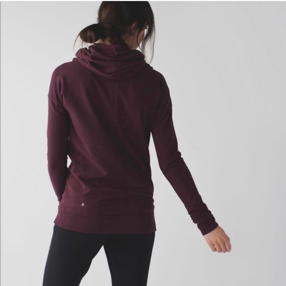 Lululemon Stress Less Hoodie Heathered Bordeaux Drama - Picture 12 of 17